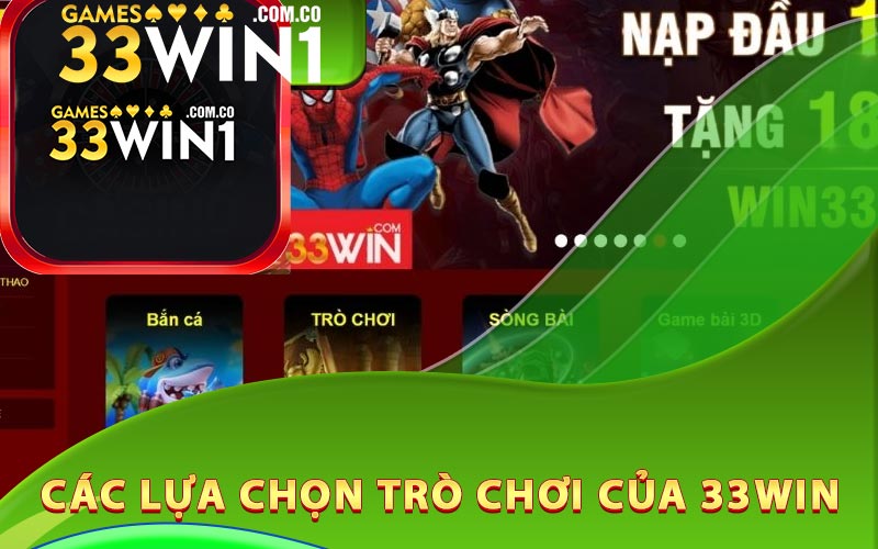 Đánh giá về các lựa chọn trò chơi của 33Win